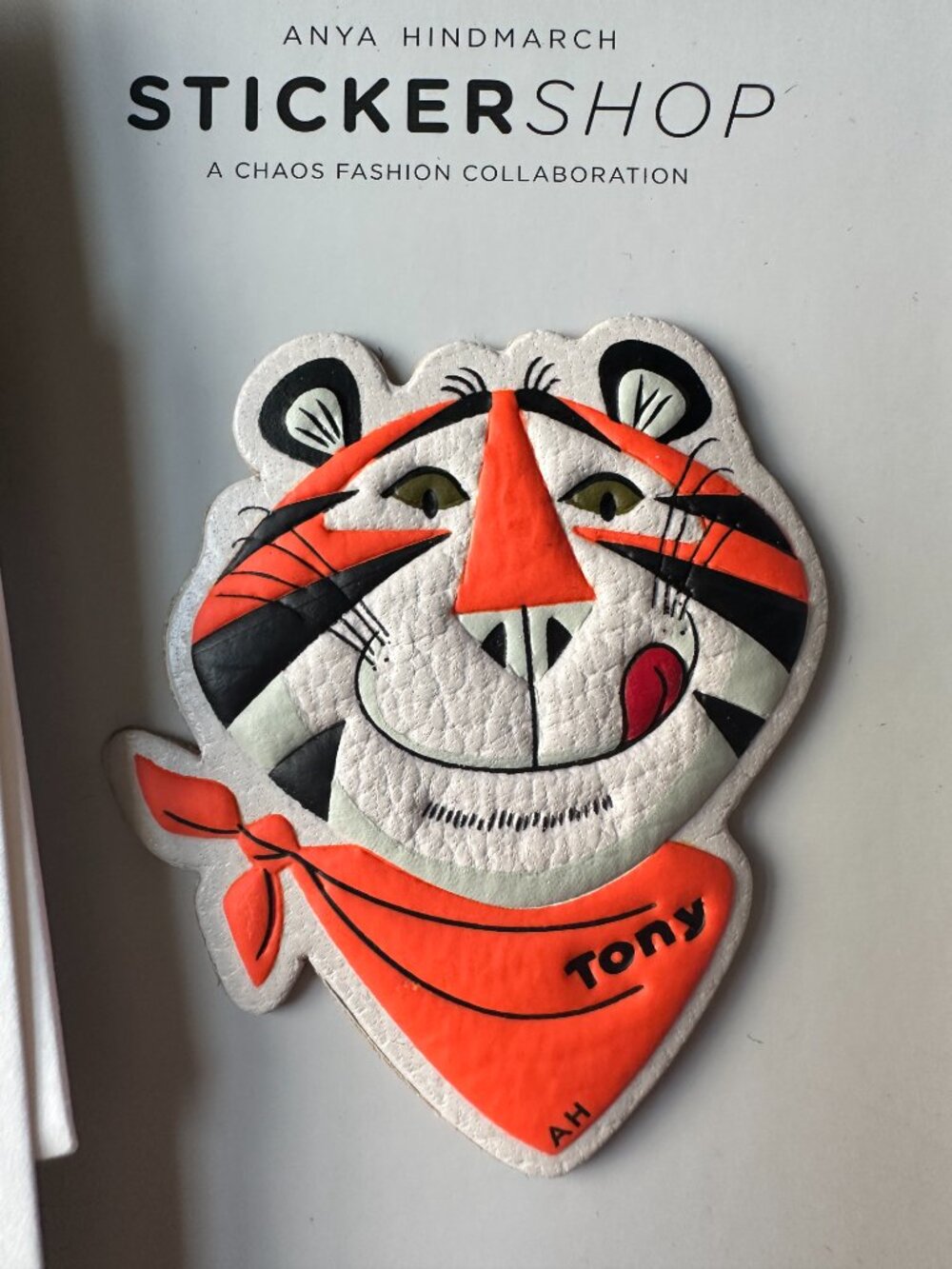 New Anya Hindmarch Tony the Tiger Leather Sticker Frosties